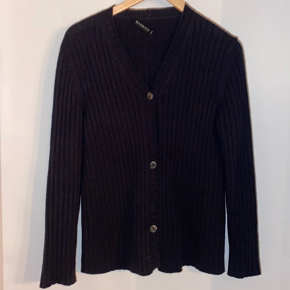 Manrico cashmere cardigan size 44 Italy US 10